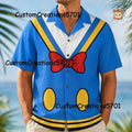 Donald Duck Costume Hawaiian Shirt, Mouse And Friend Halloweencosplay Button Up, Halloween Family Matching Shirt, Donald Duck Character 51
