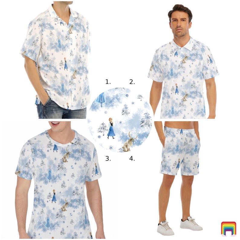 Frozen Forest Companions - Disney Inspired Men's Button product image 2