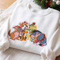 Embroidered Bear And Friends Caroler Sweatshirt, Magical Winter Kingdom Sweater, Holiday Song Crewneck, Bear Fan Gift, Xmas Season Shirt