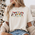 Mickey and Friends Christmas T-Shirt, Sweatshirt or Hoodie, Minnie Donald Goofy Pluto, Santa Hats and Festive Lights, Christmas Gift