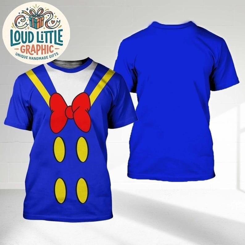 Donald Duck Costume T-Shirt, Donald Duck Costume Cosplay Hoodie, Donald Halloween Cosplay Costume For Family Group T Shirt