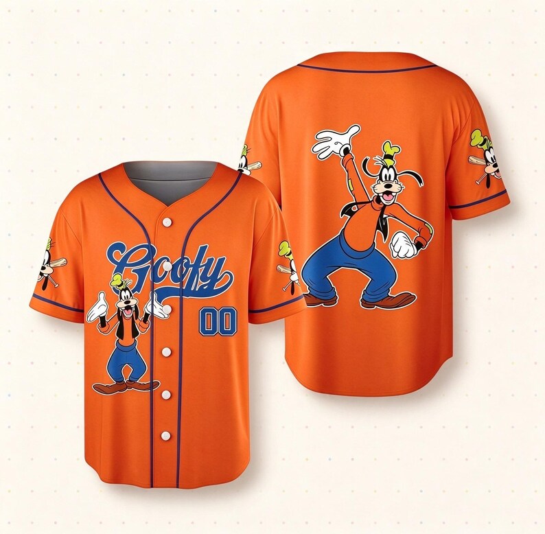 Custom Disney Mickey And Friends Baseball Jersey, Personalized Name Number Jersey, Disney Trip Matching Shirt, Custom Cartoon Jersey Gift
