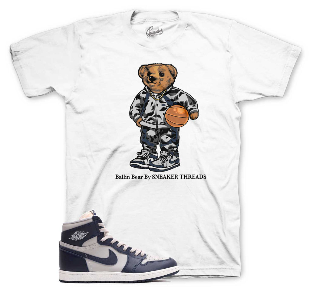 Retro 1 Georgetown 85 Ballin Bear Shirt