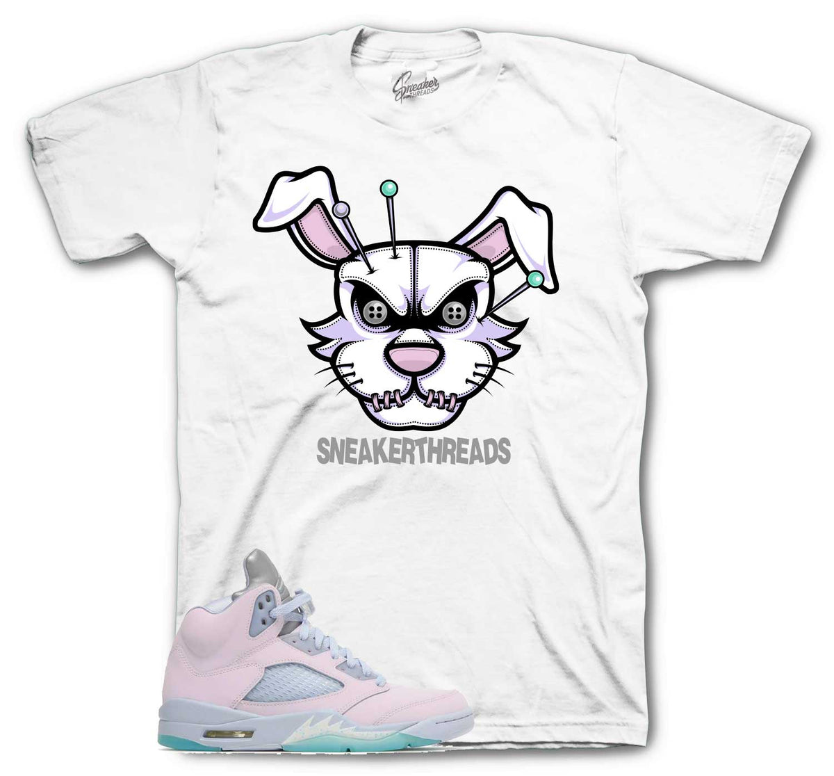 Retro 5 Regal Pink Easter ST Hare Shirt