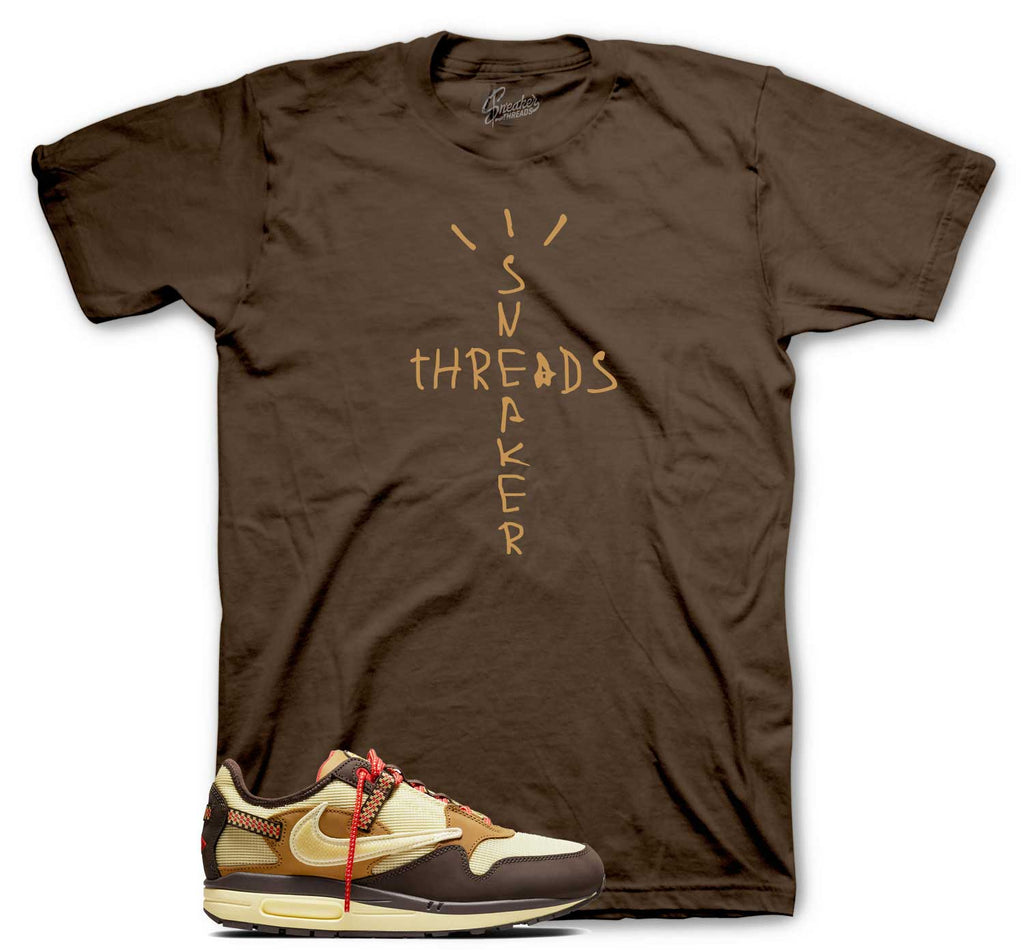 Air max 1 x Travis Scott Baroque Brown Scribble Shirt